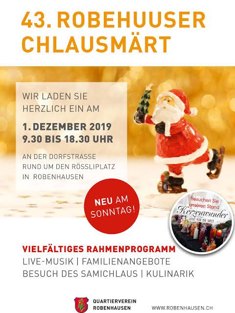 Plakat vom Robehuuser Chlausmärt