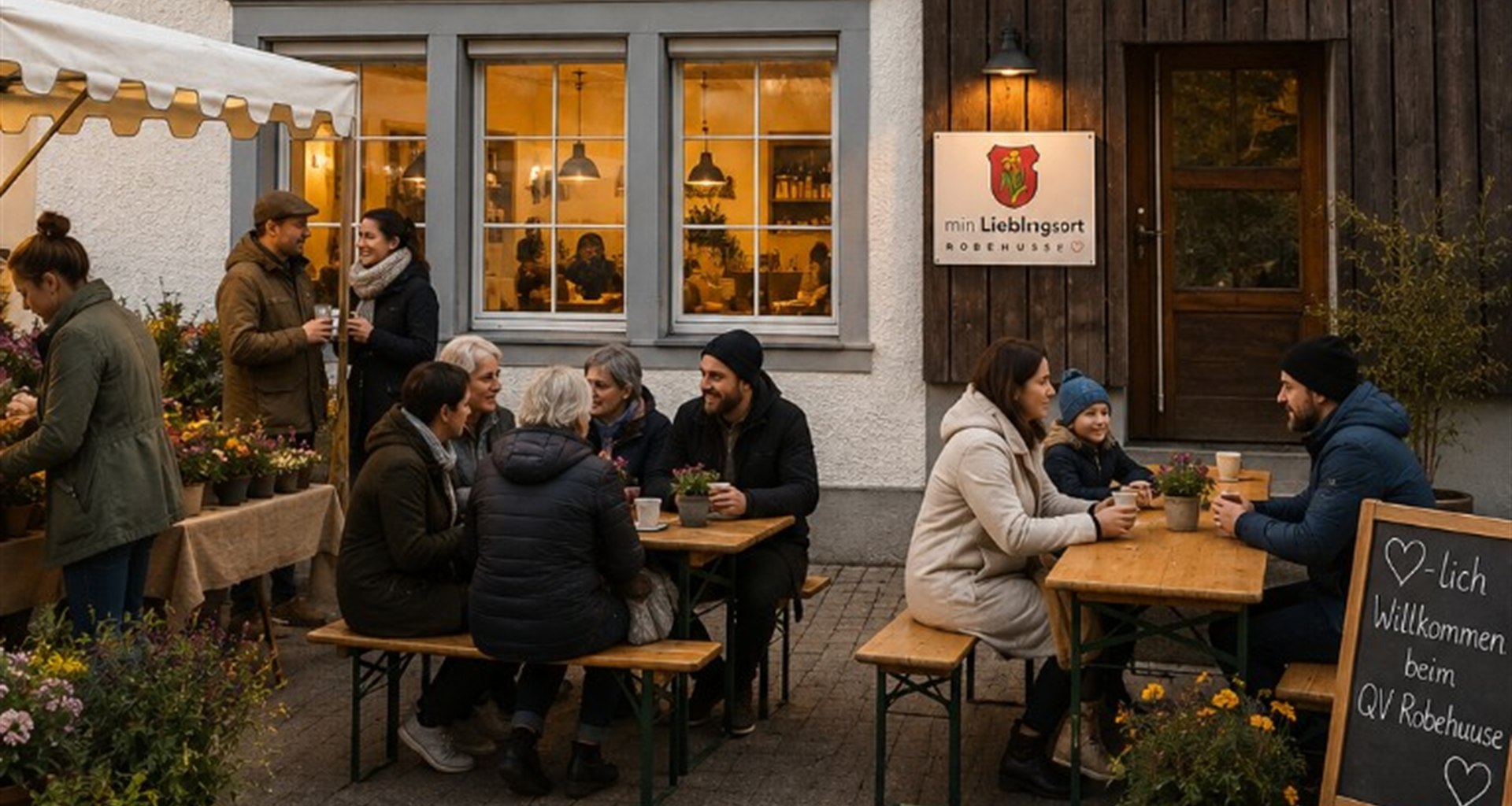 Nachbere am Tisch in Robehuuse