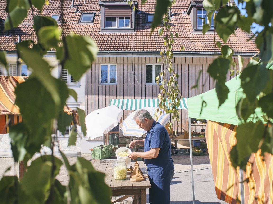 Kohl wird auf dem Rössliplatz ins Glas abgefüllt